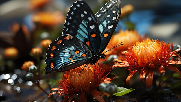 Photo papillon sur une fleur