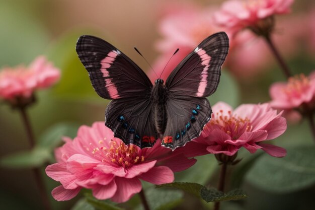 Photo un papillon sur une fleur