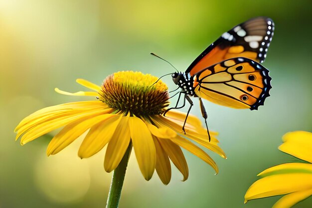 Un papillon sur une fleur