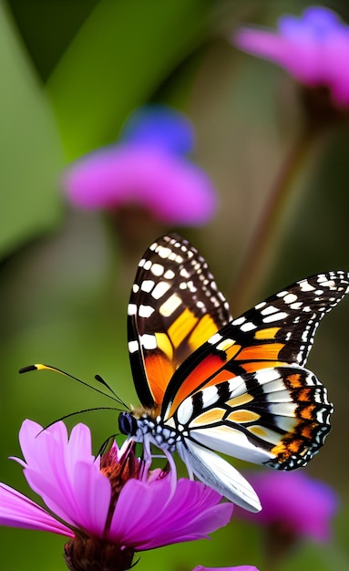 Un papillon sur une fleur