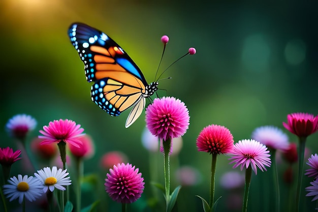 un papillon sur une fleur