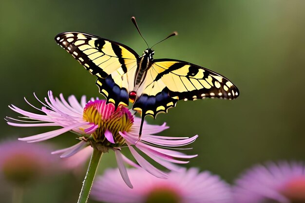 Un papillon sur une fleur