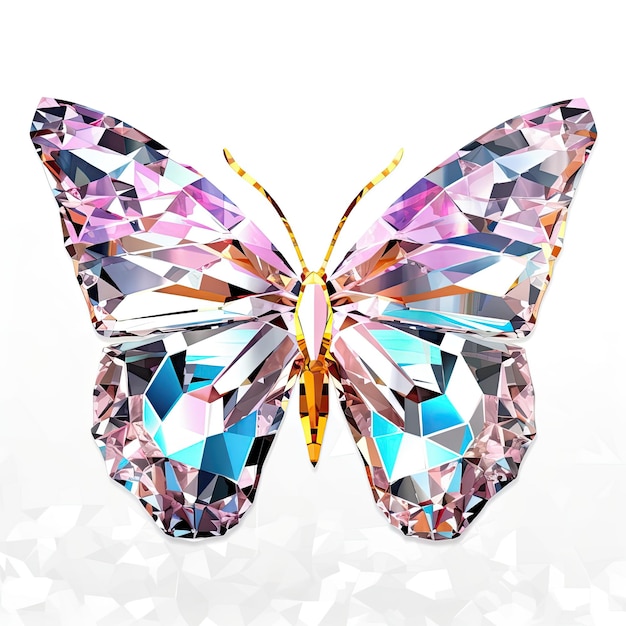 Papillon impressionnant coloré steampunk papillon papillon futuriste moderne vecteur de papillon
