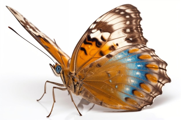 Papillon isolé sur fond blanc IA générative