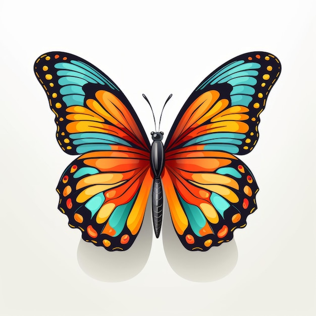 Papillon isolé sur fond blanc Illustration vectorielle