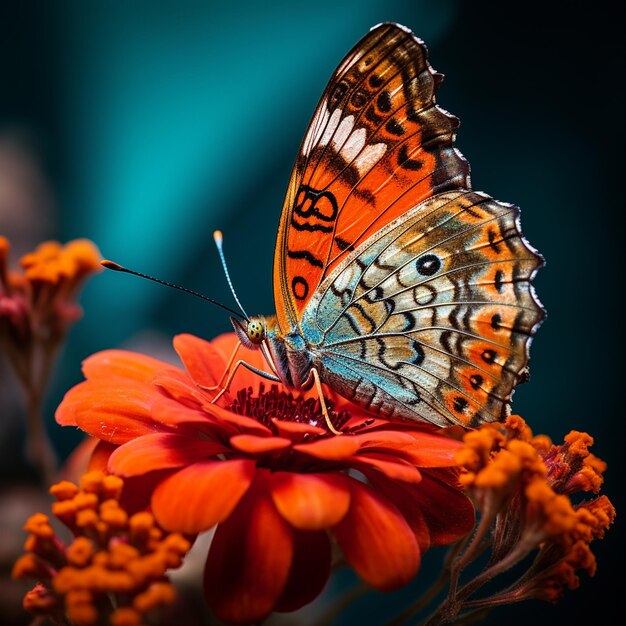 un papillon avec la lettre b dessus