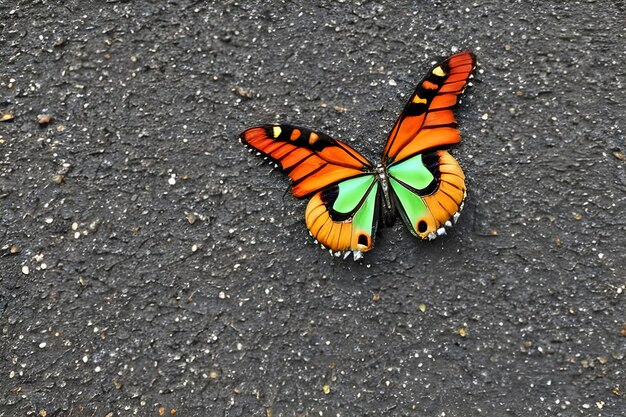 Photo un papillon qui est au sol