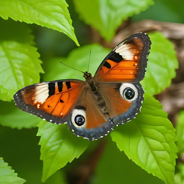 un papillon qui est sur une feuille avec le mot papillon dessus