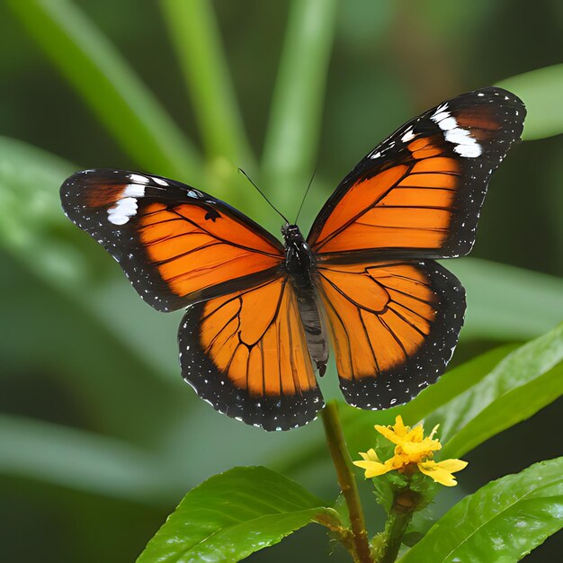 un papillon qui est sur une fleur