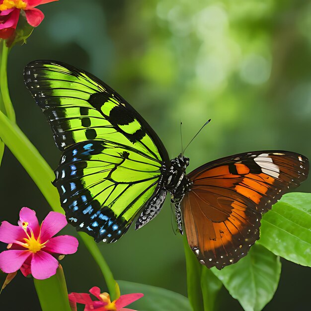 un papillon qui est sur une fleur