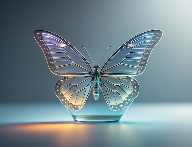 Un papillon en verre