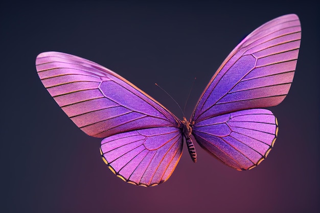 Papillon en violet