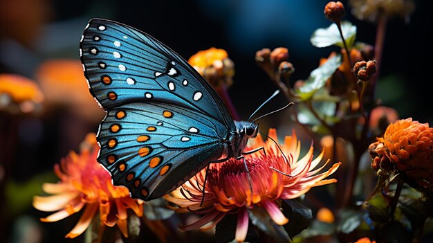 des papillons assis sur le sol près de l'eau