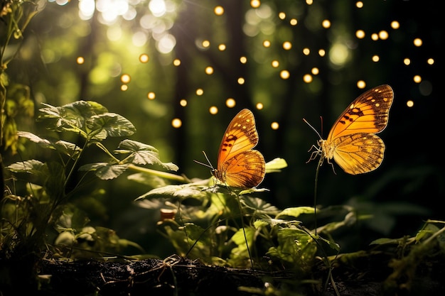 Les papillons dans le sanctuaire de la lumière