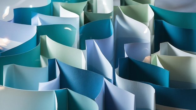 Papirs de couleur à composition plate avec bleu clair et bleu foncé