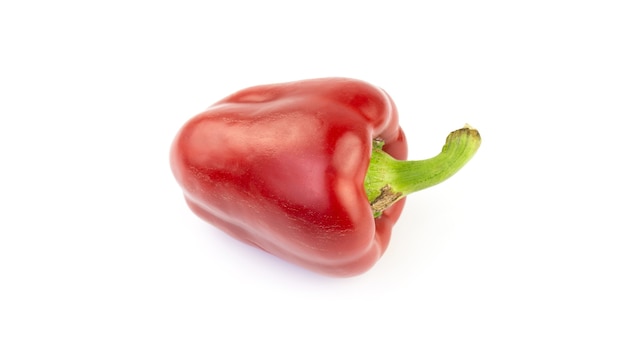 Paprika. Poivron rouge. Isolé sur fond blanc.