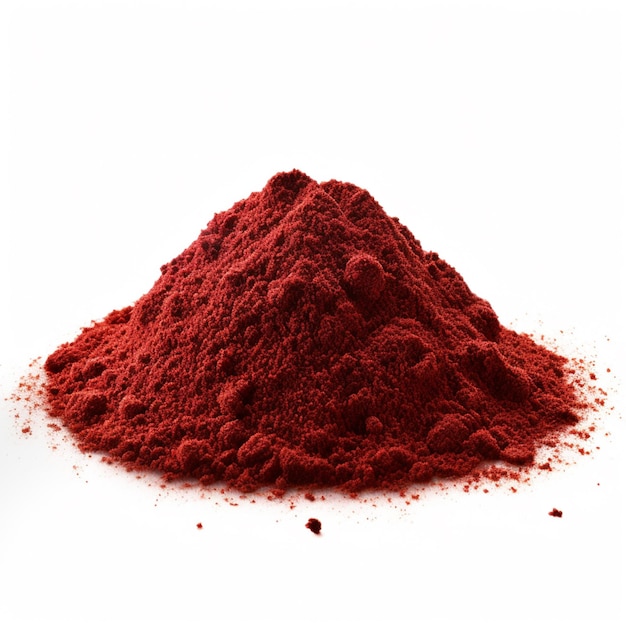 Paprika rouge moulu en poudre ou poivre d'épice sec isolé sur fond blanc AI Génératif