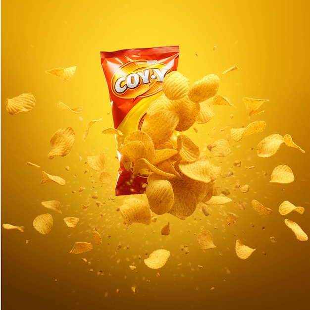 Photo un paquet de chips de pommes de terre