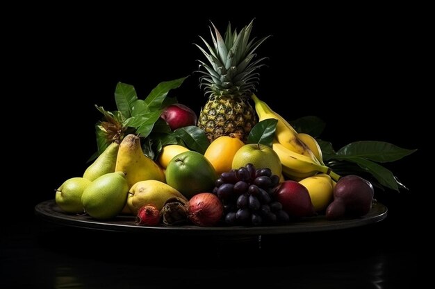 Photo un paquet de fruits exotiques