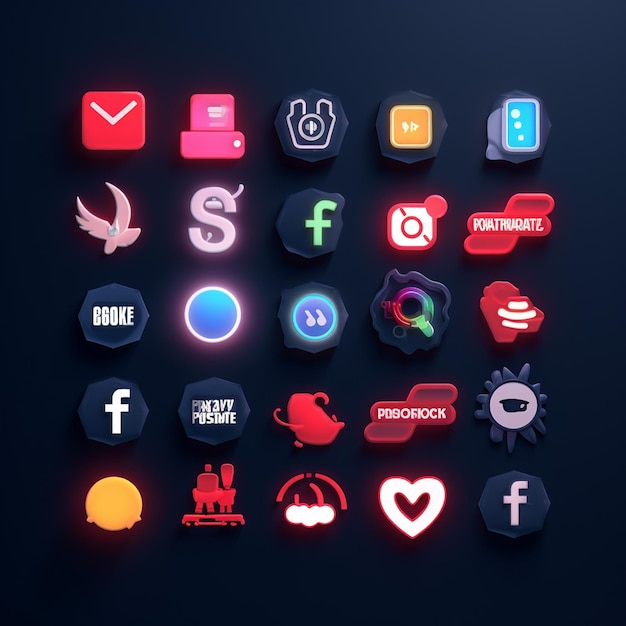 Le paquet de logos des médias sociaux