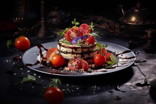 Photo un paradis culinaire élégant