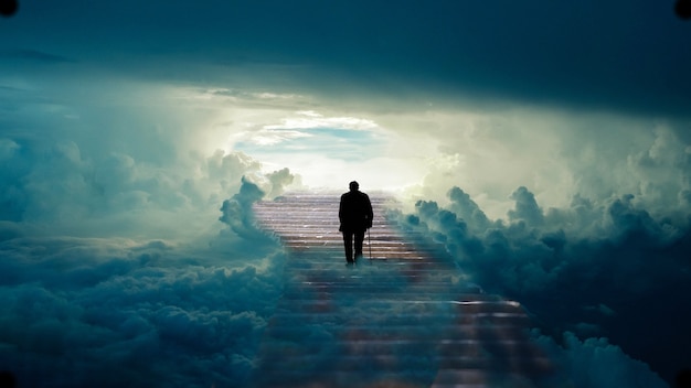 Paradis d'escalier d'homme. Stairway to Heaven