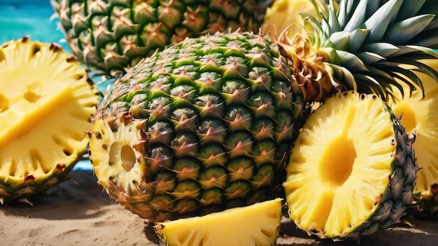 Un paradis exotique d'ananas, un trésor tropical de douceur, de soleil et de délices d'été.