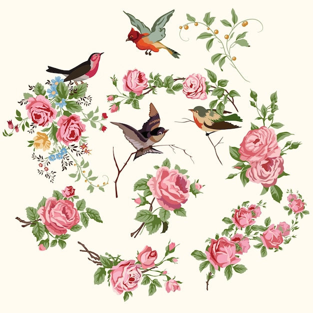 Le paradis des oiseaux, la fête des mères, la mère, l'impression vectorielle, le cadre de la branche, le huitième, le 8 mars.