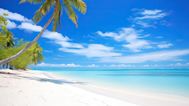 Le paradis de la plage de sable blanc