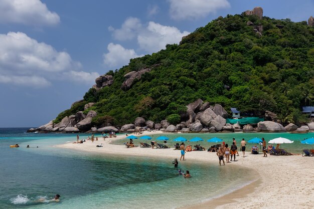 Paradis tropical islandNang Yuan island ou Koh Nang Yuan Island de l'île de Koh Tao Thaïlande