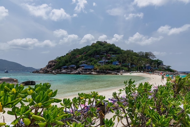 Photo paradis tropical islandnang yuan island ou koh nang yuan island de l'île de koh tao thaïlande