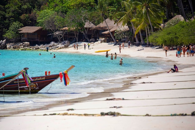 Paradis tropical plage de sable à l'île de Koh Tao, Koh Samui, Thaïlande