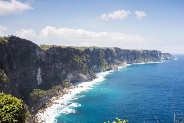 Paradise island Nusa Penida, magnifique point de manta paysage falaise