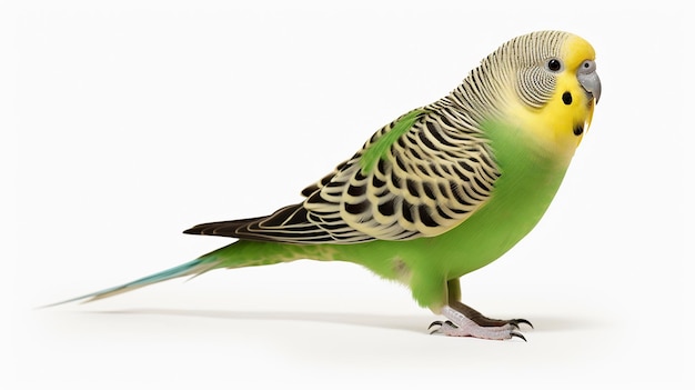 Parakeet perché sur une surface blanche haute résolution