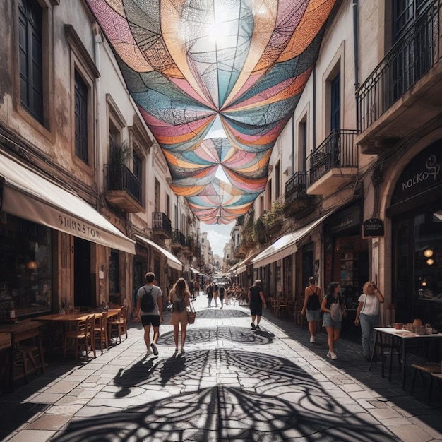 Parapluie dans la rue