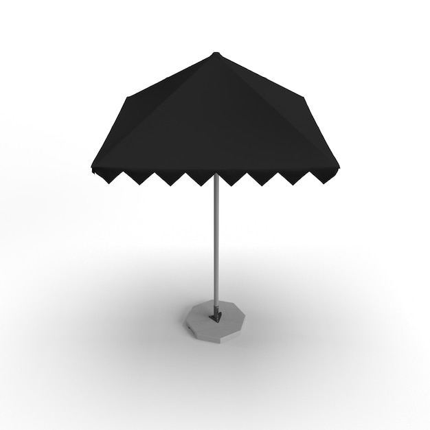 Parapluie de parasol en aluminium promotionnel blanc Sun Pop Up pour la publicité. illustration de rendu 3D.