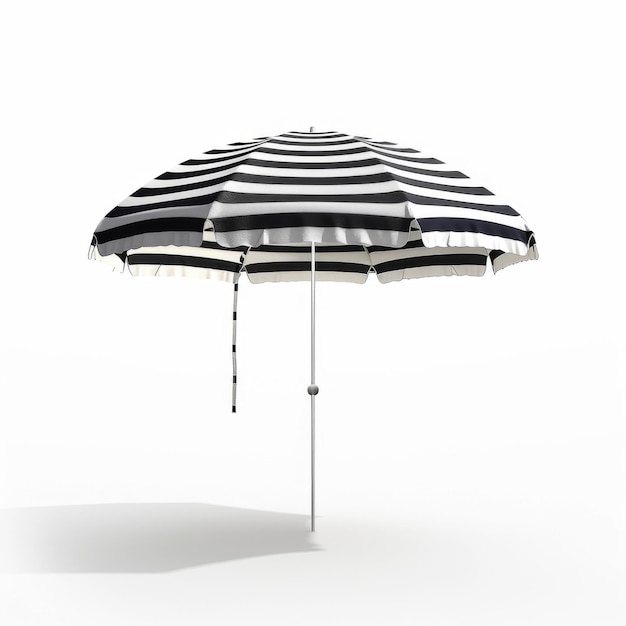 Parapluie à rayures isolée