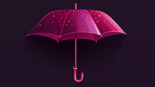 un parapluie rose ouvert dans le style