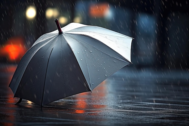 Parapluie sous la pluie