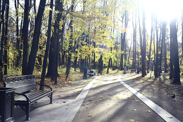 parc d'automne dans le paysage de fond de la ville, vue d'automne abstraite