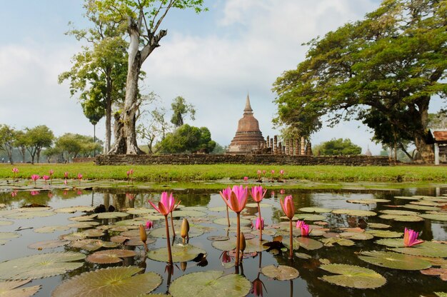 Parc historique de Sukhothai, la vieille ville de Thaïlande