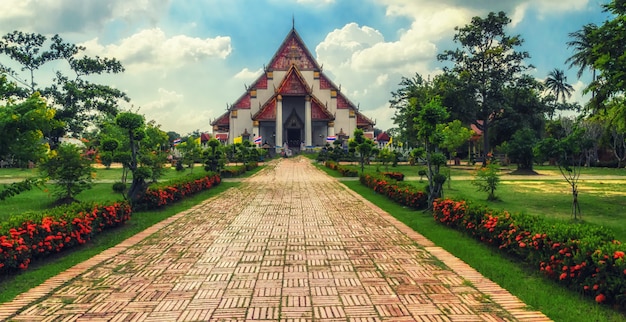 Le parc historique Wat Phra Si Sanphet Ayutthaya a été considéré comme un site du patrimoine mondial à Ayutthaya en Thaïlande.