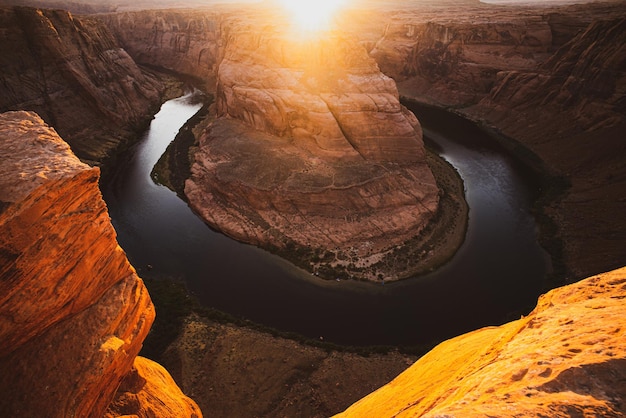 Parc national du Grand Canyon. Arizona Horseshoe Bend dans le Grand Canyon.