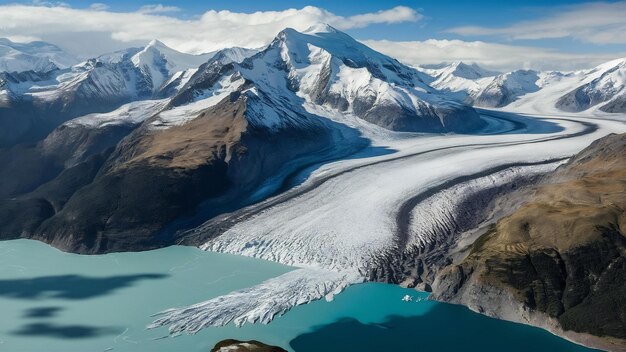 Parc national du mont Aoraki Cook Gammack Nouvelle-Zélande depuis la frontière du lac Tasman