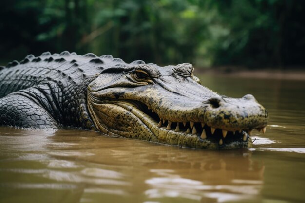 Parc national du Sri Lanka avec de grands crocodiles