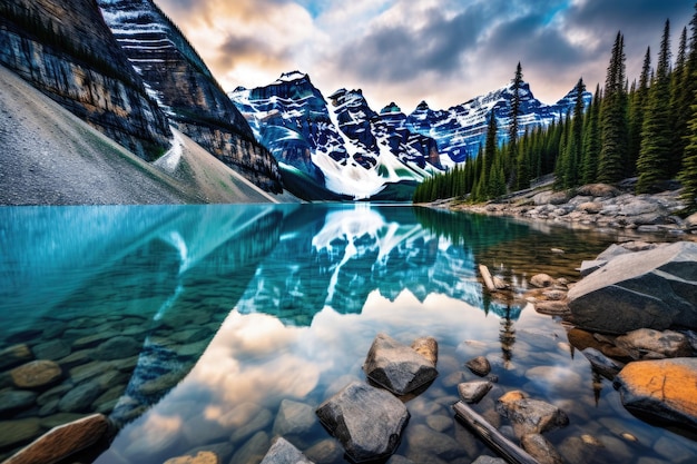 Parc national des Glaciers Montana États-Unis d'Amérique Parc national du Lac Moraine Banff AI généré
