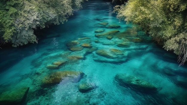 Parc national des lacs de Plitvice créé avec l'aide générative d'Ai