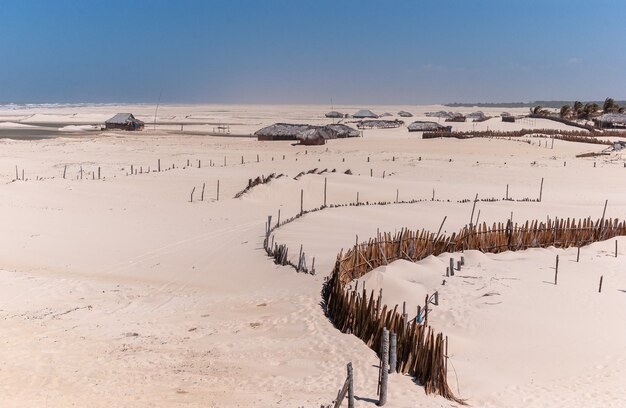 Parc National Lencois Maranhenses Maranhao Brésil Maisons typiques en plage Cabure