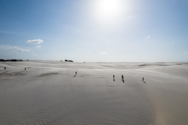 Parc national des Lencois Maranhenses. Paysage de dunes et de lacs d'eau de pluie. Barreirinhas, MA, Brésil.