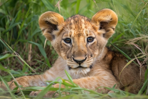 Le parc national de Murchison Falls en Ouganda abrite un jeune lionceau